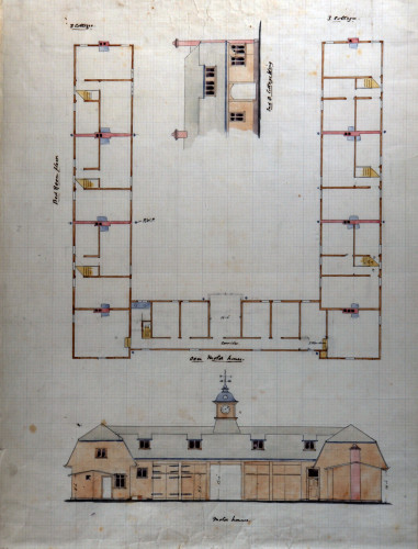 Architectural drawing of Motor Houses