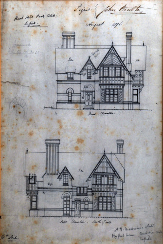 Architectural drawing of Halcyon House