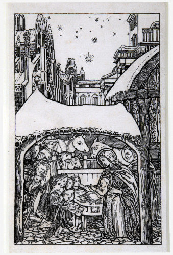 print showing the nativity scene