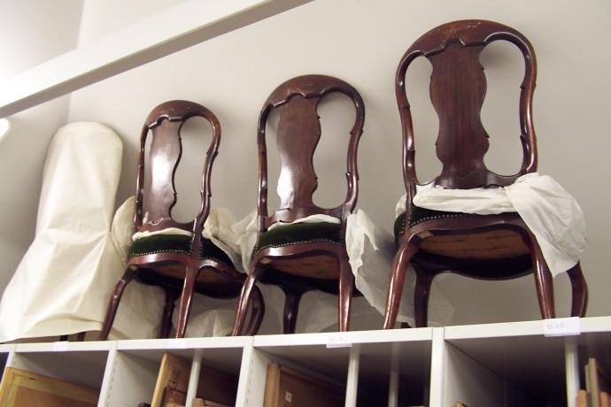 Green velvet upholstered, wooden chair