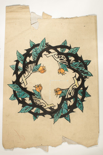 Design of crown of thorns and rosehips