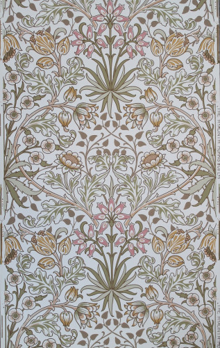 Wallpaper of flowers on white ground