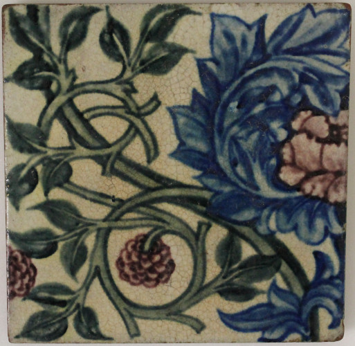 Tile with rose