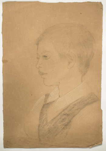 Study of a young boy in profile