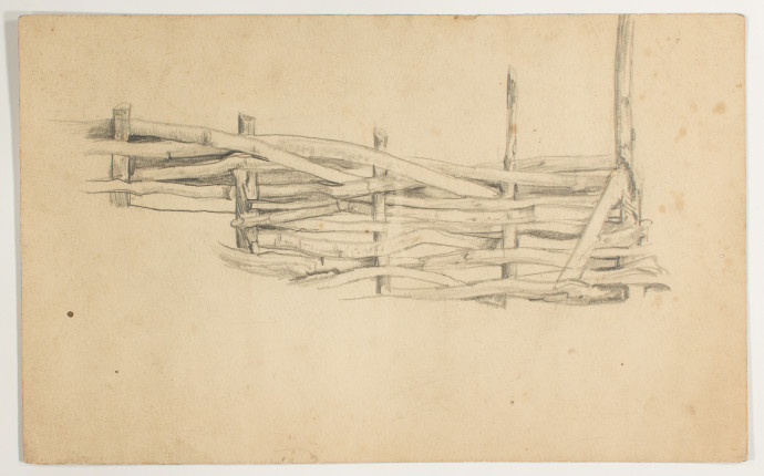 Sketch of wattle fencing