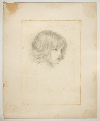 Portrait study of a young girl's head